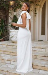 Bliss Bow Dress ~ White Stretch