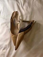 Manolo Blahnik black & tan, US 8.5