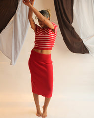 La Bretagne Top - Red/White Stripes