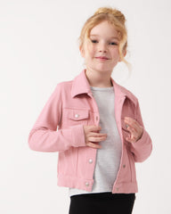 Mauve Blush Denim Trucker Jacket