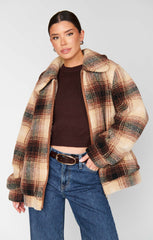 Hunter Jacket ~ Homestead Faux Sherpa Plaid