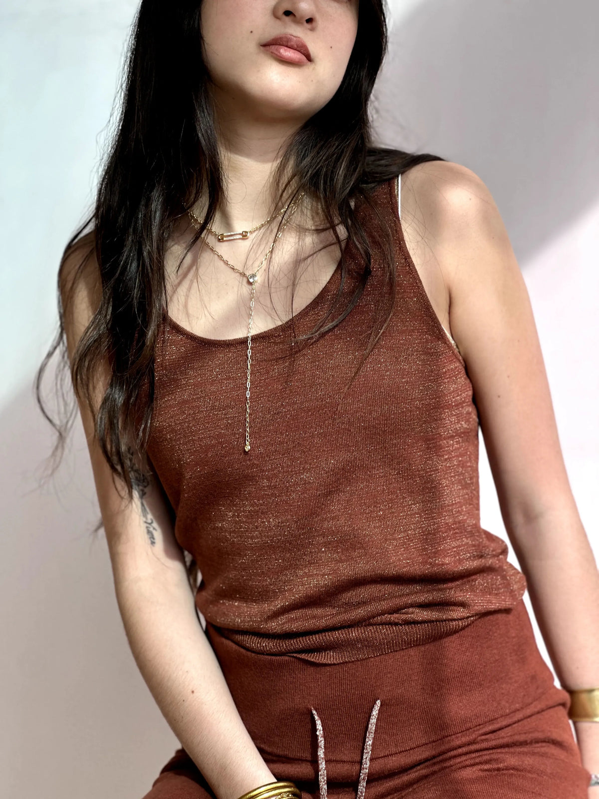 Marcelle Tank Top - Sierra Brown Shimmer