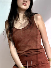 Marcelle Tank Top - Sierra Brown Shimmer