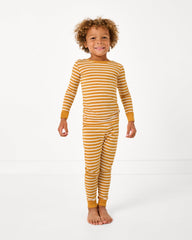Marigold Stripe Two-Piece Pajama Set