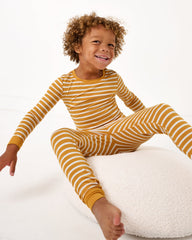 Marigold Stripe Two-Piece Pajama Set