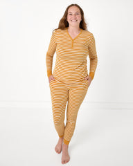 Marigold Stripe Women's Pajama Pants