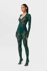 Stretch Lace Closed Toe Legging Petite