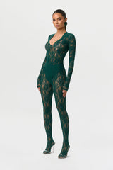Stretch Lace Closed Toe Legging