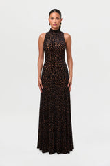 Burnout Leopard Sleeveless Dress