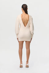 Knit Open Back Mini Dress