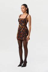 Suiting Tortoise Mini Dress