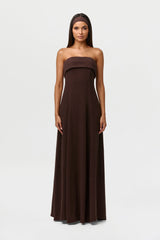 Linen Tube Maxi Dress