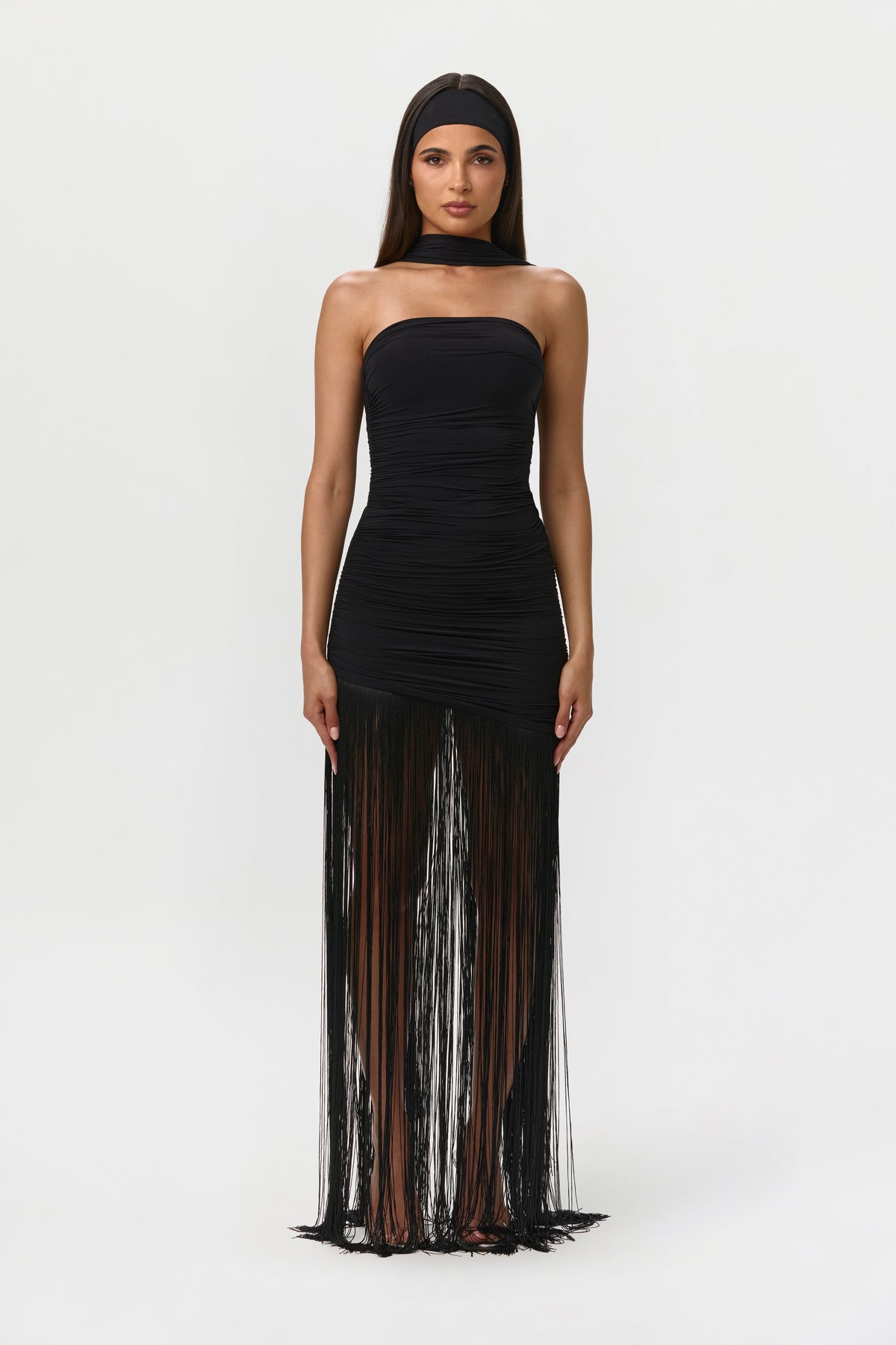 Naked Fringe Mini Dress