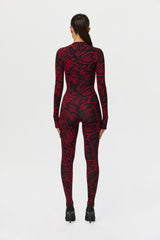 Naked Print Closed Toe Jumpsuit Petite