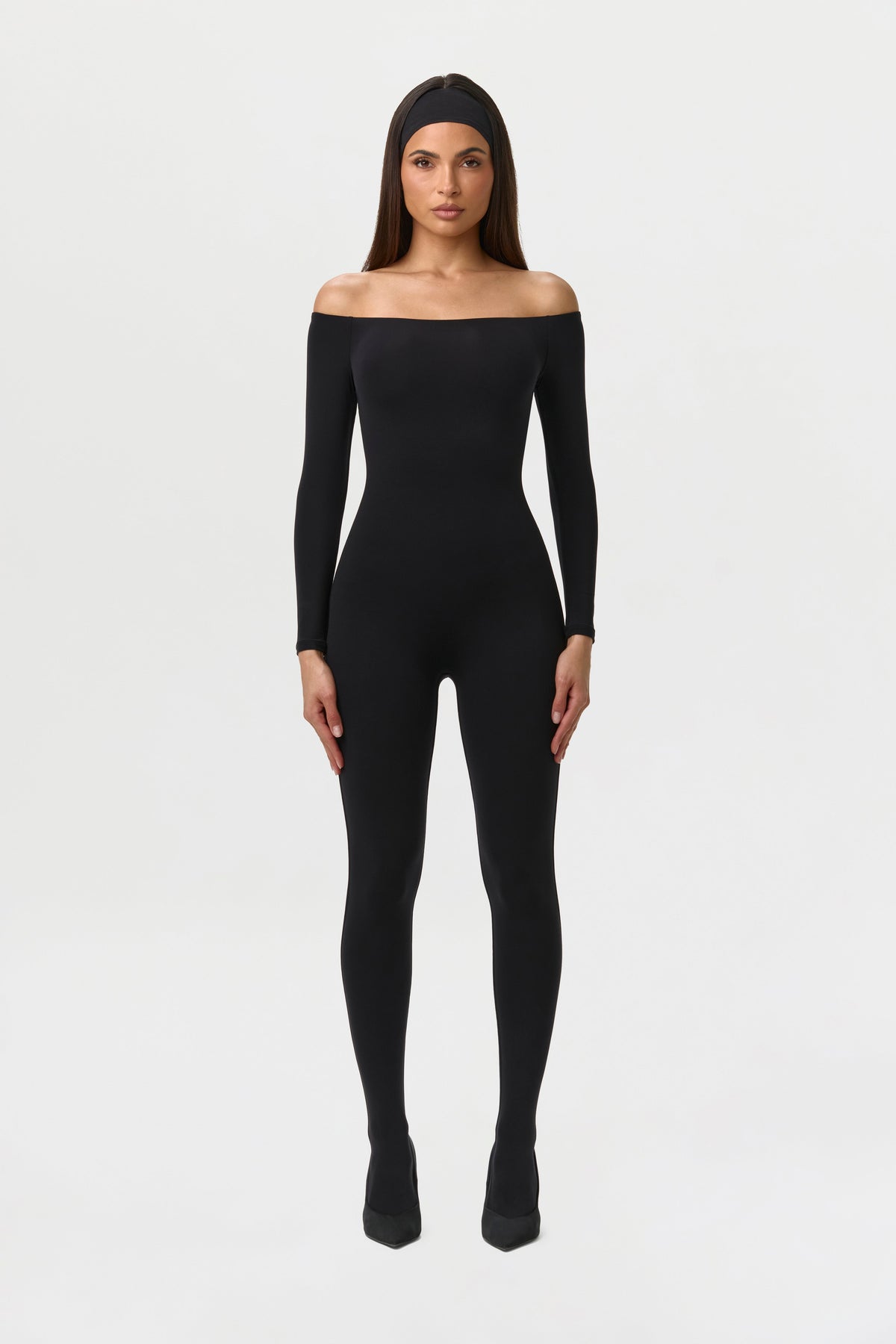 Naked Off-Shoulder Jumpsuit Petite