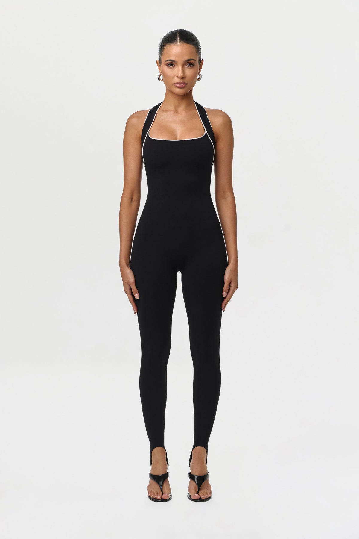 Naked Sculpt Halter Stirrup Jumpsuit Petite