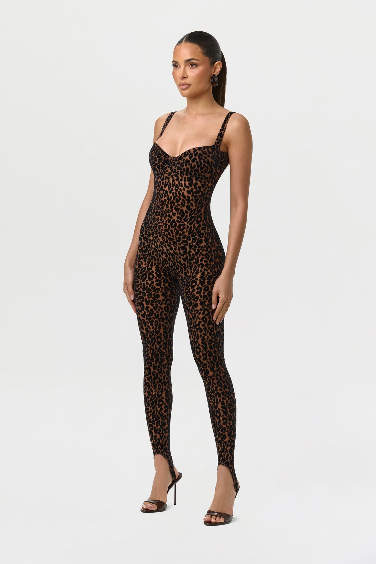 Burnout Print Open Back Jumpsuit