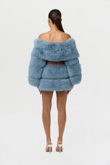 Faux Fur Pelted Mini Skirt