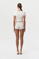 Knit Pointelle Shorts