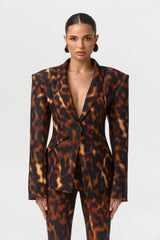 Suiting Tortoise Sculpted Blazer
