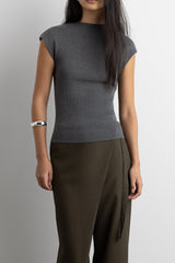 KNIT MOCKNECK TOP