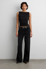 HIGH NECK SLEEVELESS TOP