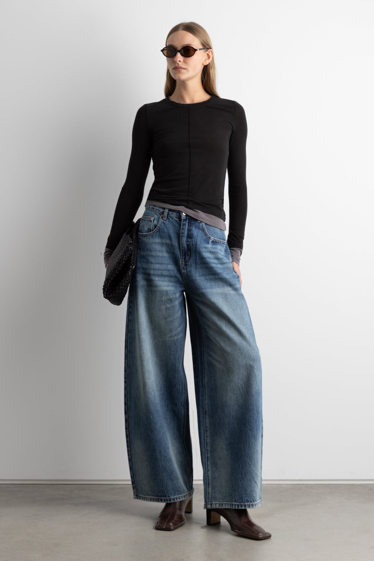 LAYERED EFFECT LONG SLEEVE TOP