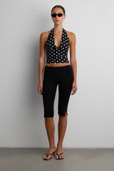POLKA DOT HALTER NECK TOP