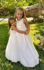 Flower Girl Dress ~ White Taffeta
