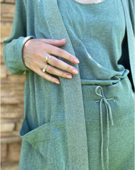Georgia Long Cardigan - Field