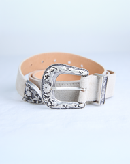 Western Suede Belt - Sable