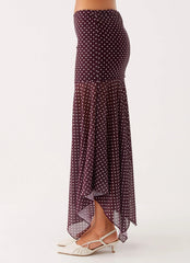 Buffy Maxi Skirt Burgundy