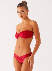 Delta Bandeau Bikini Top Deep Red
