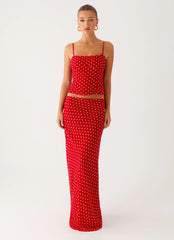 Bendita Top Red Polka Dot