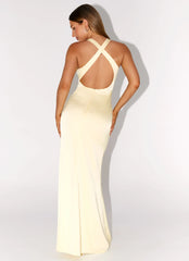Desi Halterneck Maxi Dress Yellow