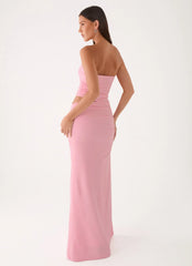 Carella Strapless Maxi Dress Pink