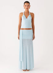 Blaze Halter Top Blue