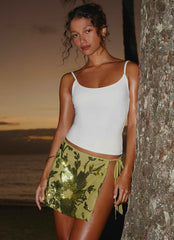 Cancun Sequin Mini Skirt Lime