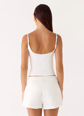 Asher Suiting Shorts - White