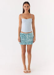 Ania Corset Top Blue
