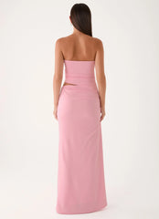 Carella Strapless Maxi Dress Pink