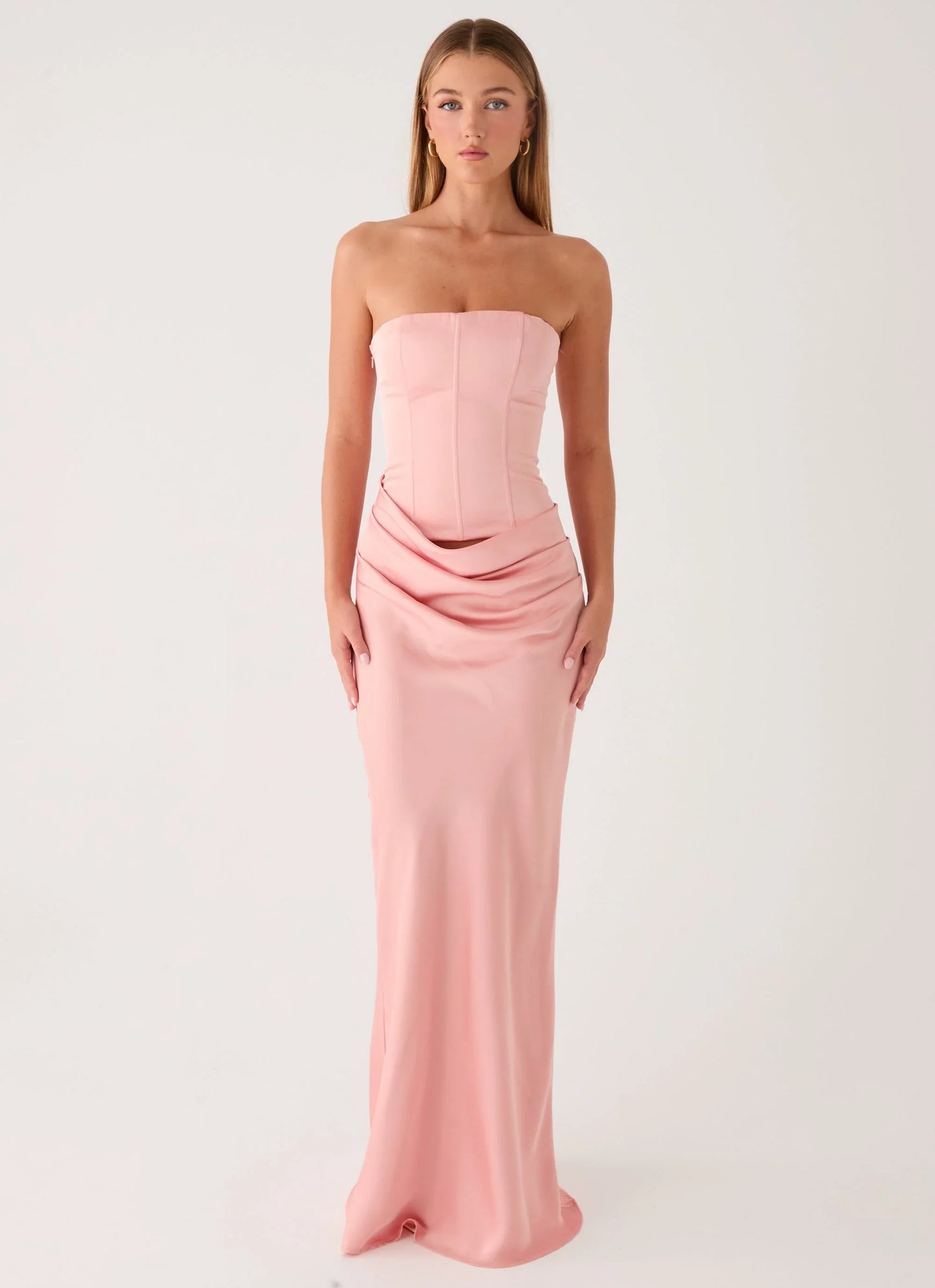 Adara Corset Maxi Dress Peach