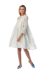 Alice Blue Silk Cotton Summer Dress