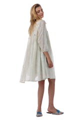 Alice Blue Silk Cotton Summer Dress