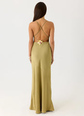 Darius Maxi Dress Green Olive