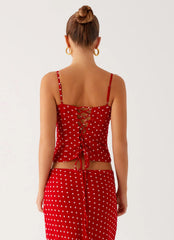 Bendita Top Red Polka Dot