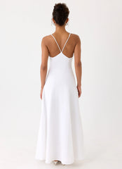 Calianna Linen Maxi Dress White