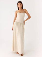 Ali Linen Maxi Dress Oatmeal