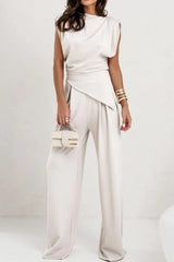 Hazel Blues® |  Round Neck Top and Pants Set