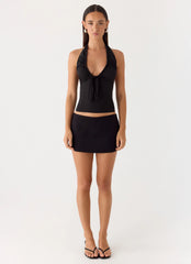 Ask You Twice Top Black